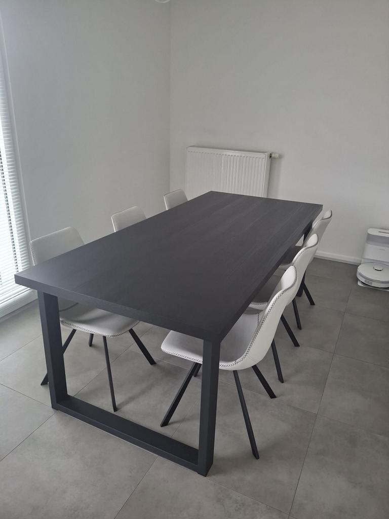 Eettafel zwarte eik, Huis en Inrichting, Tafels | Eettafels, Ophalen, Eikenhout, 50 tot 100 cm, Vijf personen of meer