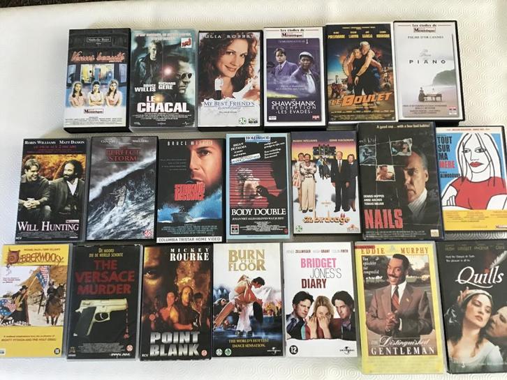 20 video's actie/avontuur en 20 kindervideo's aan 1 euro, Cd's en Dvd's, VHS | Film, Zo goed als nieuw, Ophalen of Verzenden