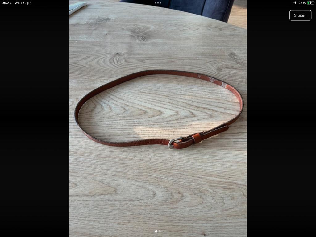 damesriem bruin, Ophalen of Verzenden, Zo goed als nieuw, Bruin