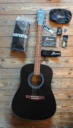 Volledig starterspakket Akoestische gitaar Ibanez, Muziek en Instrumenten, Ophalen of Verzenden, Zo goed als nieuw, Western- of Steelstringgitaar