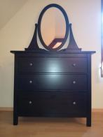 Commode met spiegel: donkerbruin van ikea, Huis en Inrichting, Ophalen, 100 tot 150 cm, Zo goed als nieuw, 3 of 4 laden