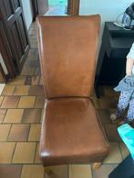 6 lederen stoelen te koop, Huis en Inrichting, Stoelen, Ophalen, Gebruikt, Bruin, Leer