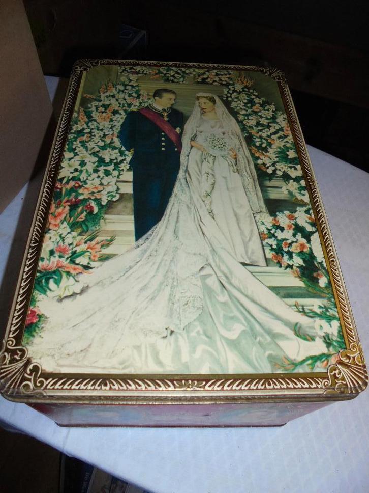 Vintage blik Koningshuis, Verzamelen, Koningshuis en Royalty, Gebruikt, Overige typen, Ophalen of Verzenden