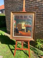 Groot oud schilderij en een professionele schildersezel, Antiek en Kunst, Ophalen