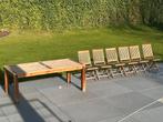 Table de jardin et 6 chaises en teck, Enlèvement, Utilisé, Rectangulaire, Bois de teck
