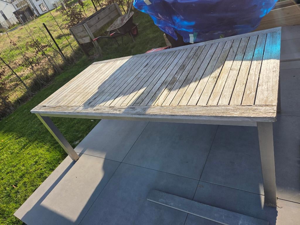 Table de jardin, Enlèvement, Comme neuf, Rectangulaire, Bois de teck