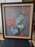 Kader, gladiolen achter mat glas houten kader ophalen ekeren, Ophalen