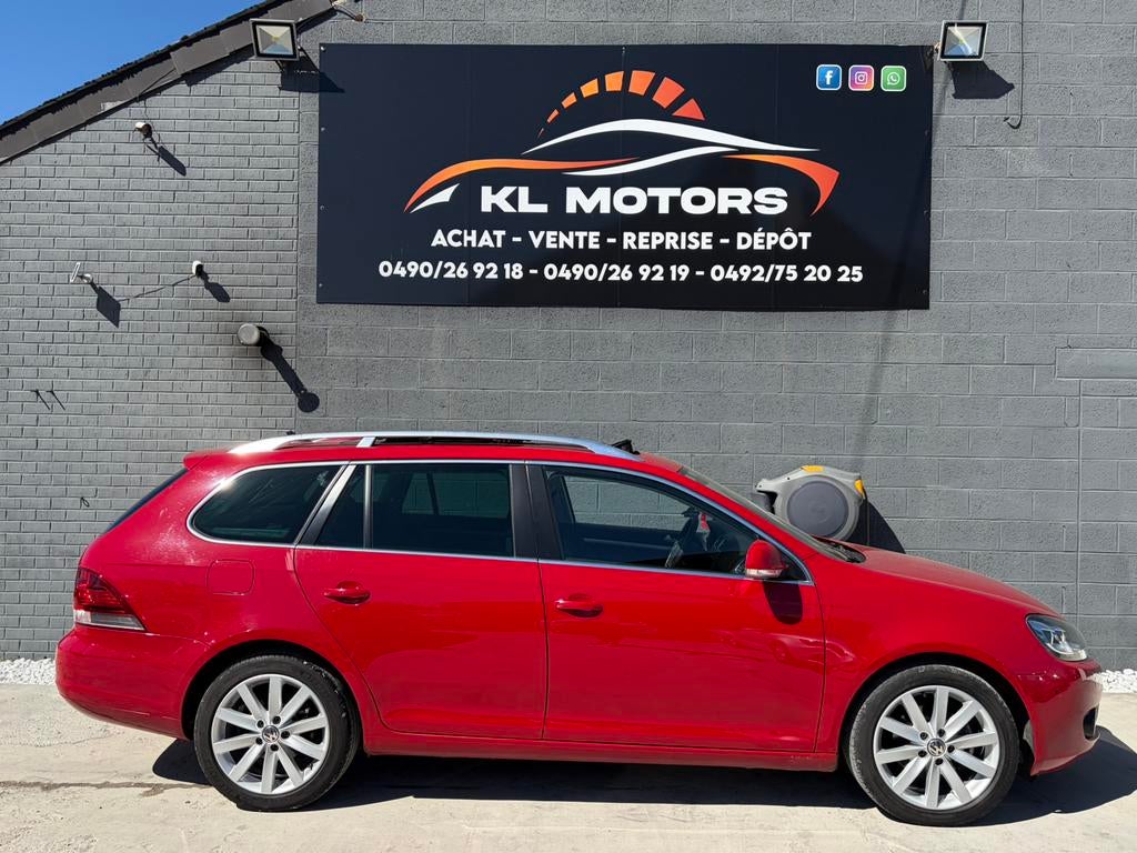 VW GOLF VARIANT 1.4TSI BOÎTE DSG 144 000KM FULL OPTIONS, Autos, Rouge, Euro 5, Achat, Entreprise