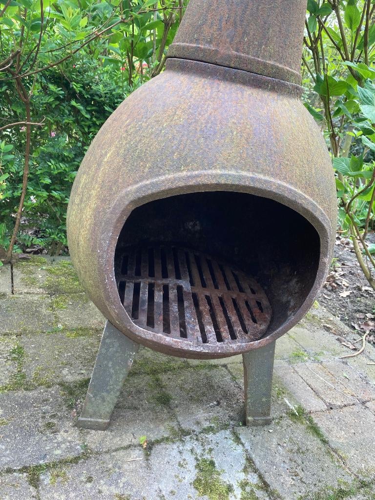 tuinhaard voor buiten in gietijzer, Ophalen, Gebruikt