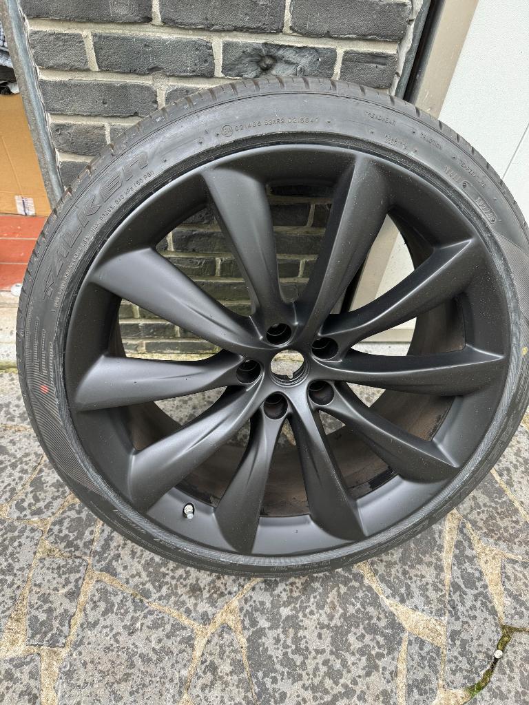 22 inch Tesla Onyx Turbine velgen, Ophalen, Gebruikt, 285 mm, Banden en Velgen
