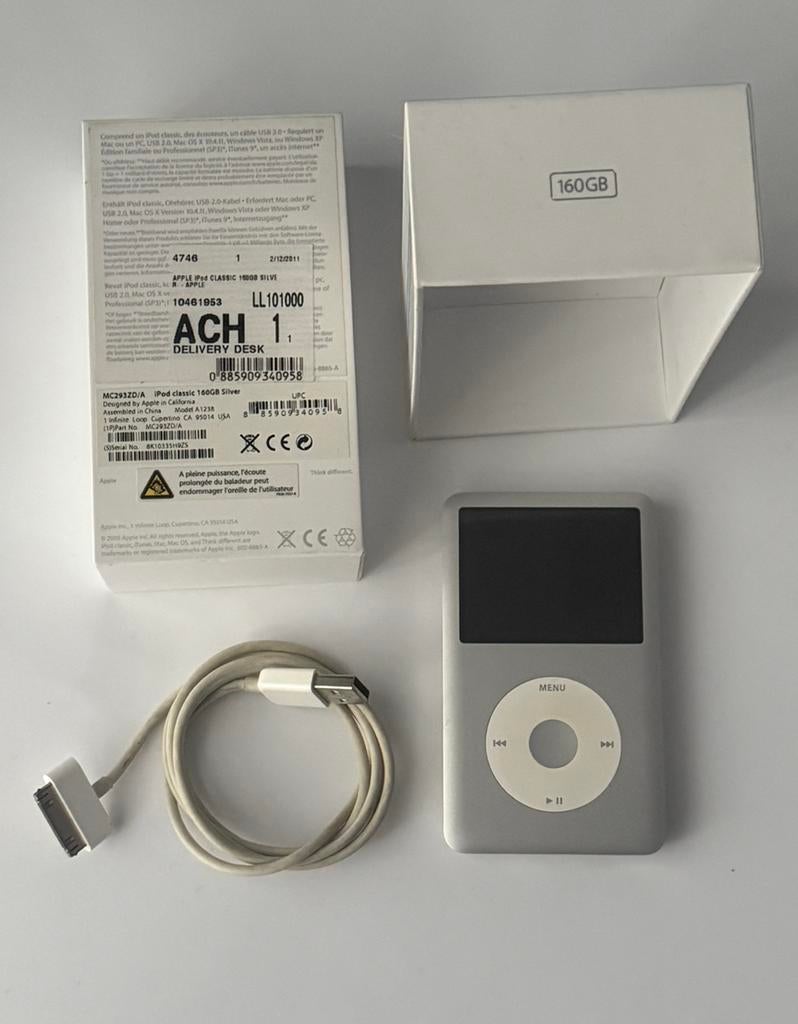 iPod classic 160gb zilver nieuwste generatie, Audio, Tv en Foto, Mp3-spelers | Apple iPod, 40 GB en meer, Classic, Met radio, Ophalen of Verzenden