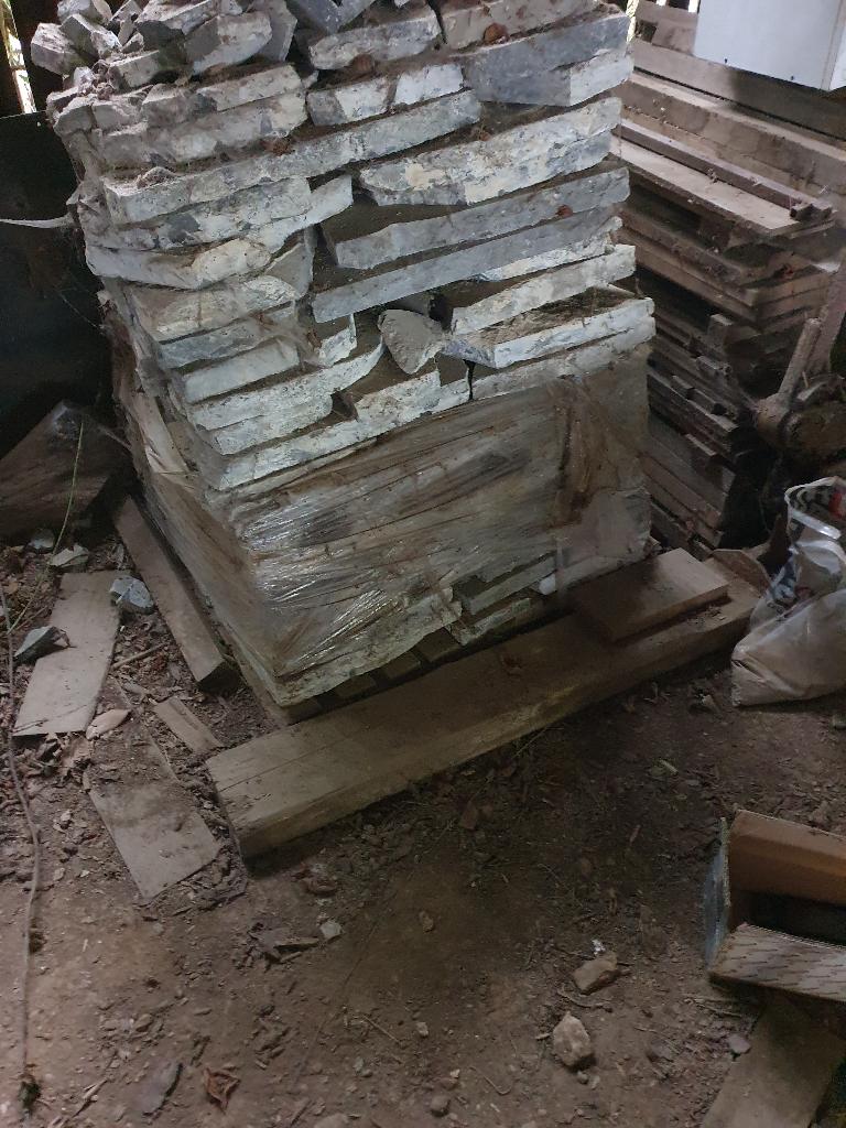Dalles en pierre bleue de récupération 35 x 35 cm, Enlèvement