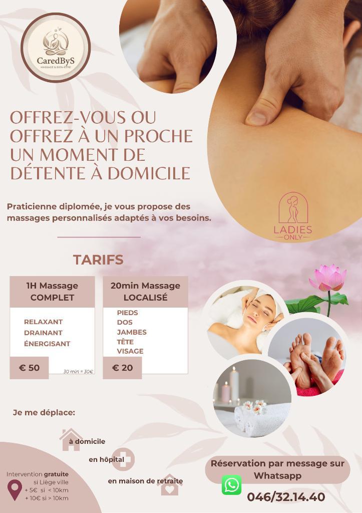 Massage pro à domicile (femme uniquement), Divers, Divers Autre, Neuf, Enlèvement ou Envoi