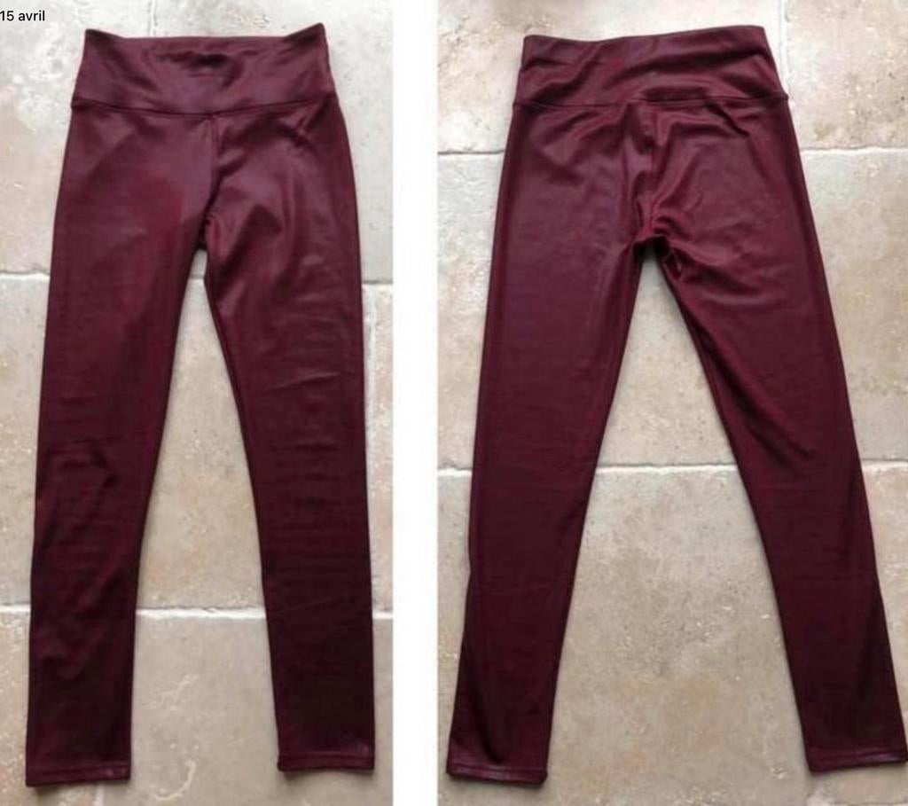 Bordeauxrode legging voor dames, Kleding | Dames, Leggings, Maillots en Panty's, Ophalen, Zo goed als nieuw, Legging