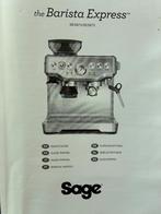 Sage Barista Express, Machine à espresso, Réservoir d'eau amovible, Café en grains, Enlèvement