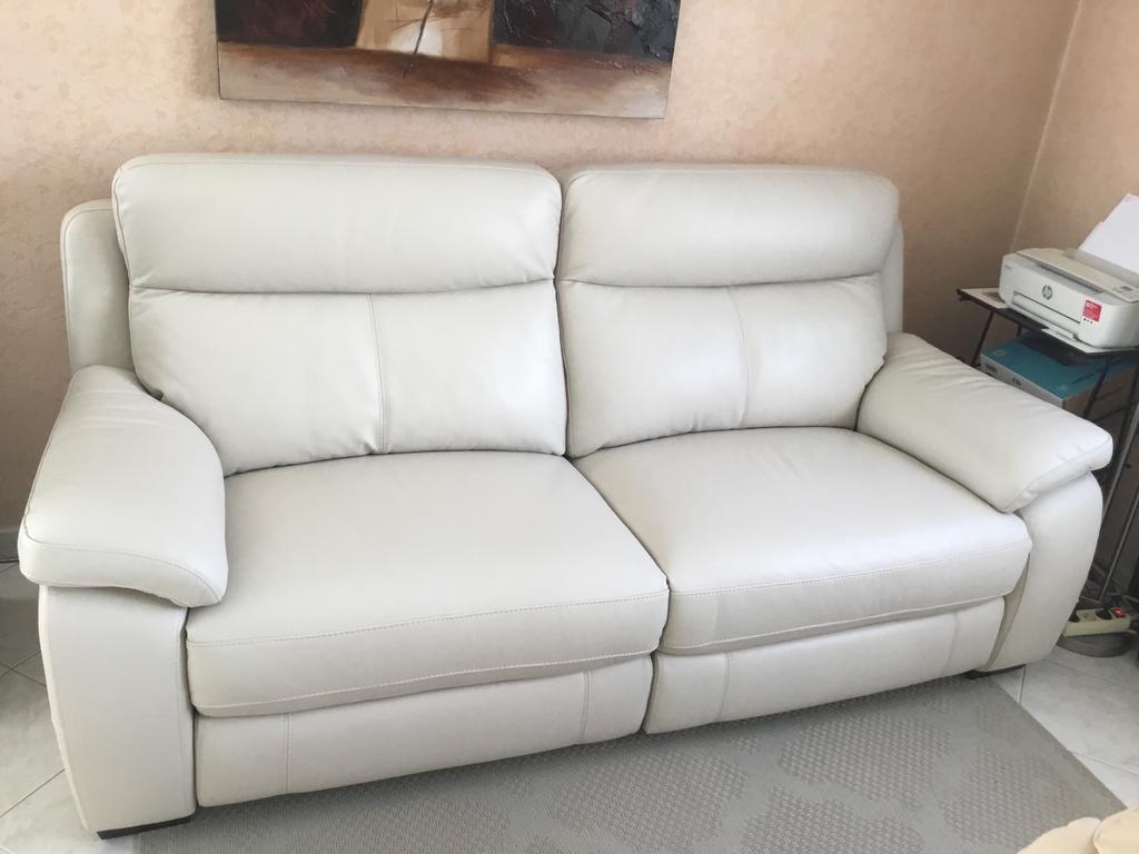 Siège en cuir 2.5 electr 2x fonction relax Sous GARANTIE, Maison & Meubles, Canapés | Salons, Enlèvement, Comme neuf