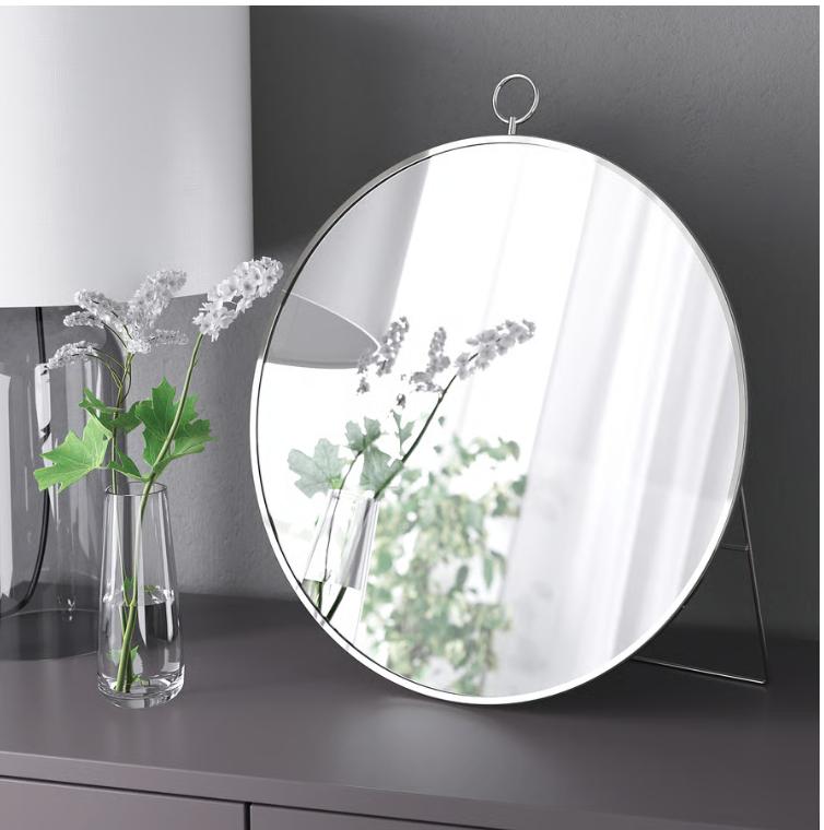 Miroir IKEA GRYTÅS, argenté, 40 cm, Maison & Meubles, Neuf, Enlèvement ou Envoi, Moins de 100 cm, Rond