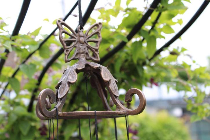 bronzen windtuingong, vlinder., Tuin en Terras, Windwijzers en Windmolens, Nieuw, Ophalen of Verzenden