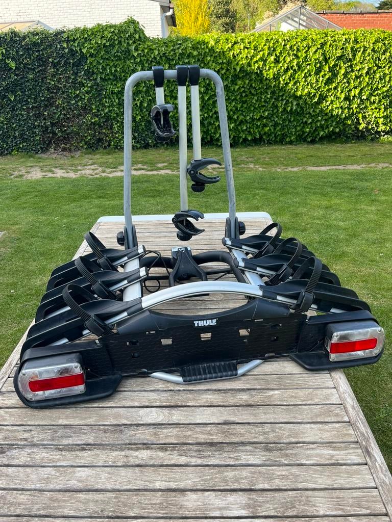 Thule fietsenrek voor 3 fietsen - Euroway 923, Auto diversen, Fietsendragers, Ophalen, 3 fietsen of meer, Gebruikt, Brede banden