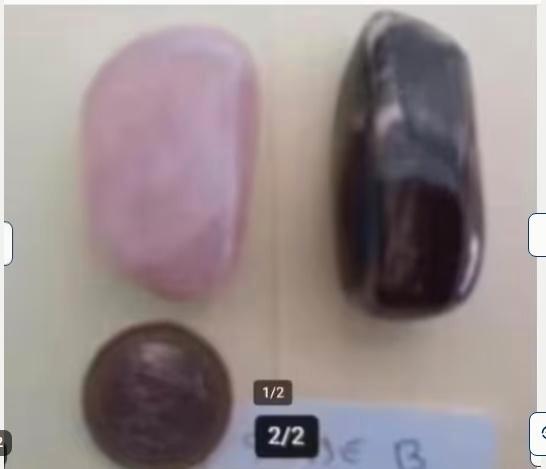 prachtige grote rozenkwarts + versteend hout trommelsteen, Verzamelen, Mineralen en Fossielen, Ophalen of Verzenden