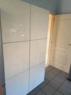 Armoire Besta - blanc brillant, 25 à 50 cm, Avec porte(s), 100 à 150 cm, Utilisé