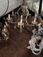 Luchters te koop, Huis en Inrichting, Lampen | Kroonluchters, Ophalen, Gebruikt, Glas, Antiek ventage