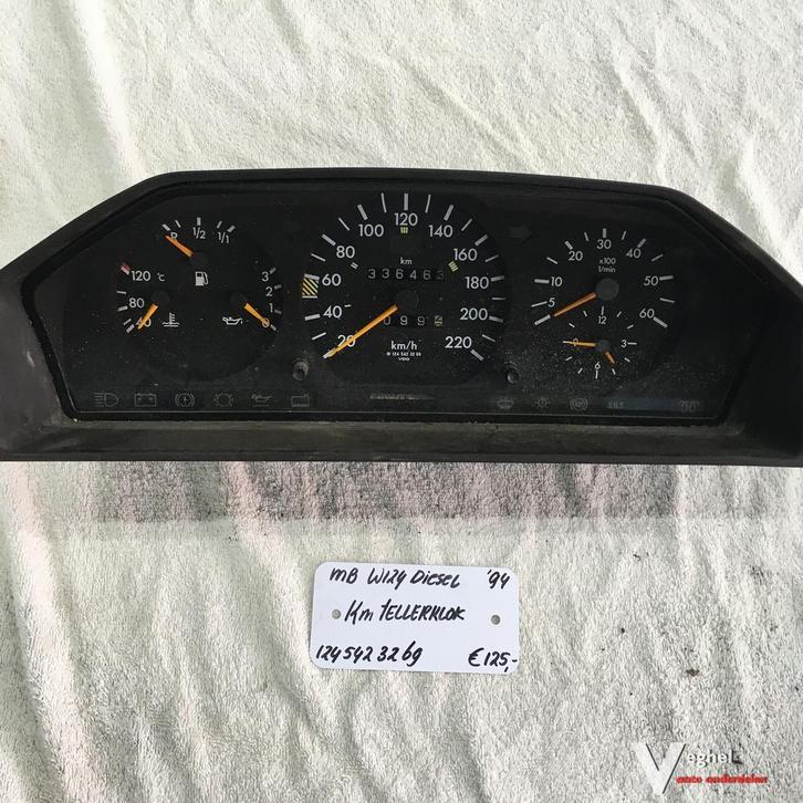 Mercedes W124 1994 Diesel     Km Tellerklok      124 542 326, Auto-onderdelen, Dashboard en Schakelaars, Gebruikt, Ophalen of Verzenden