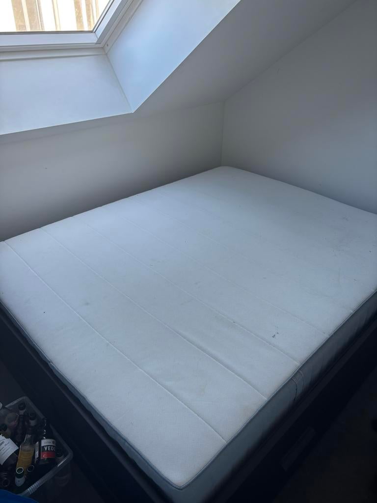 BED & MATTRESS (IKEA), Maison & Meubles, Chambre à coucher | Matelas & Sommiers, Comme neuf, 160 cm, 200 cm, Deux personnes, Enlèvement