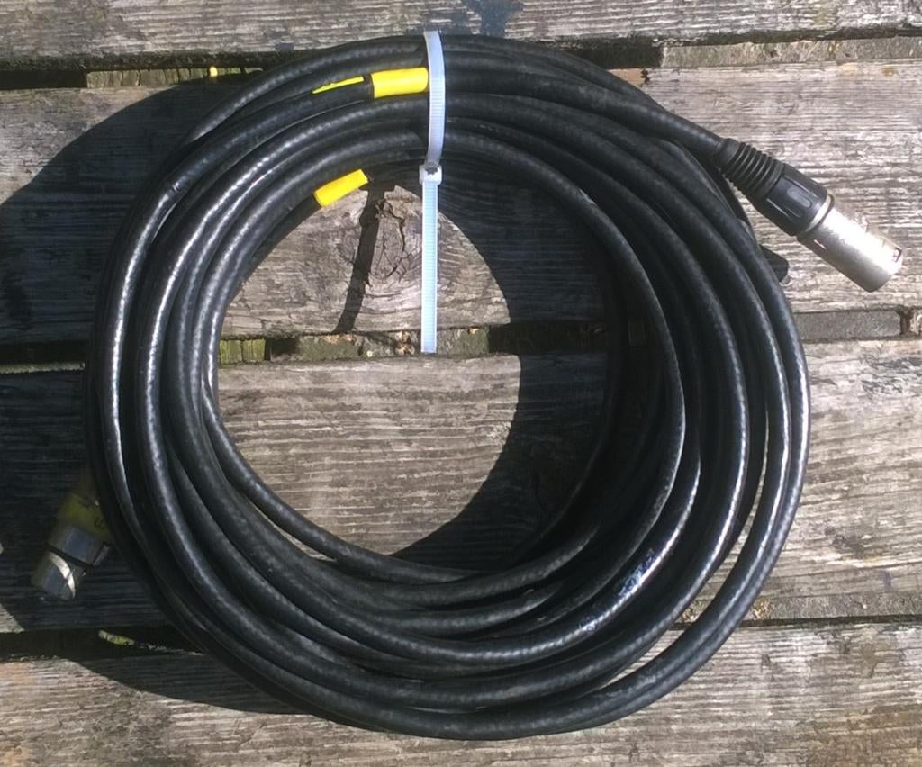 DMX-snoer ca 15 meter, 5-polig, Ophalen of Verzenden, Gebruikt, Licht