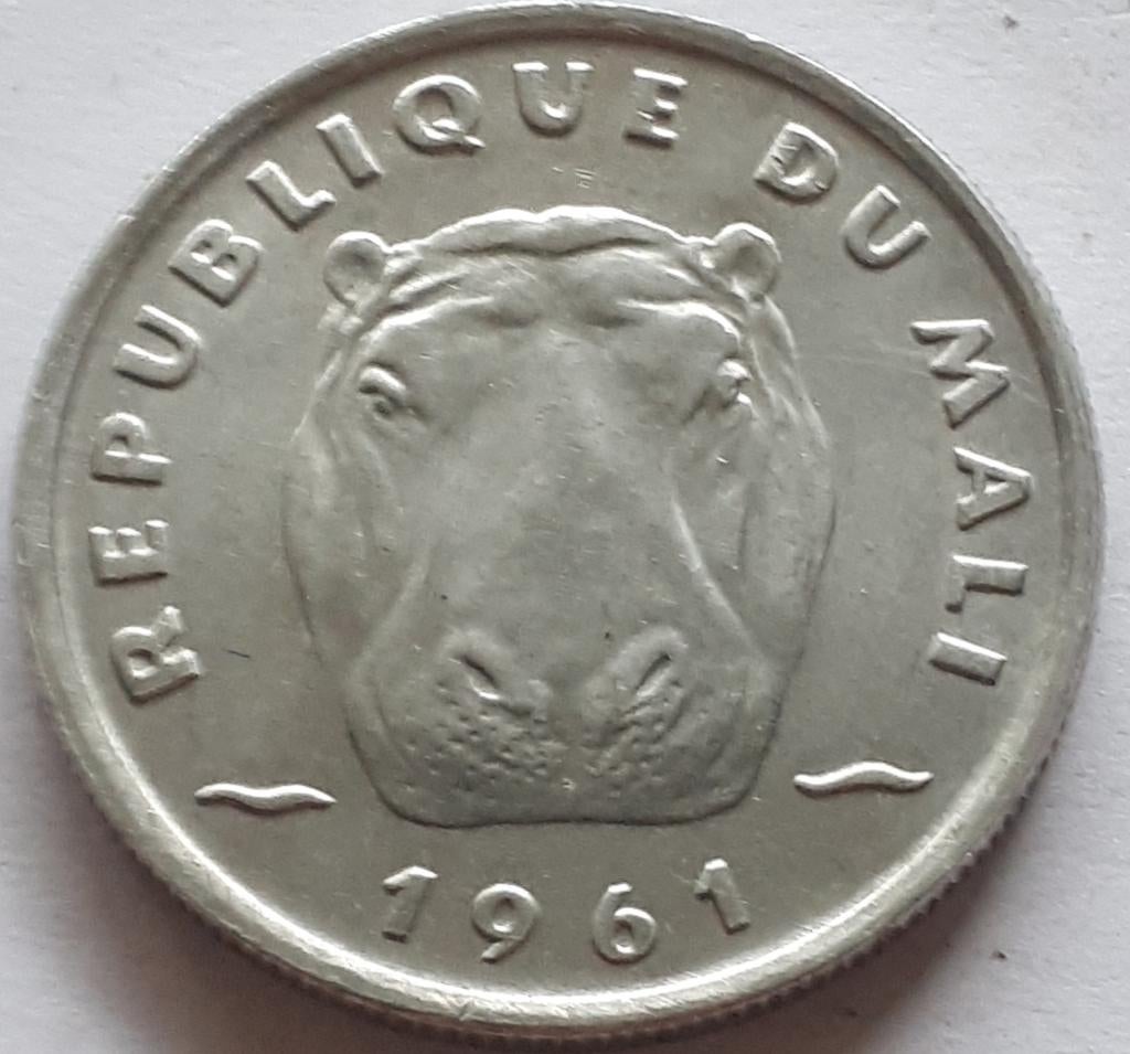 MALI : 5 FRANCS 1961 KM2 Br.UNC, Postzegels en Munten, Ophalen of Verzenden, Overige landen, Losse munt