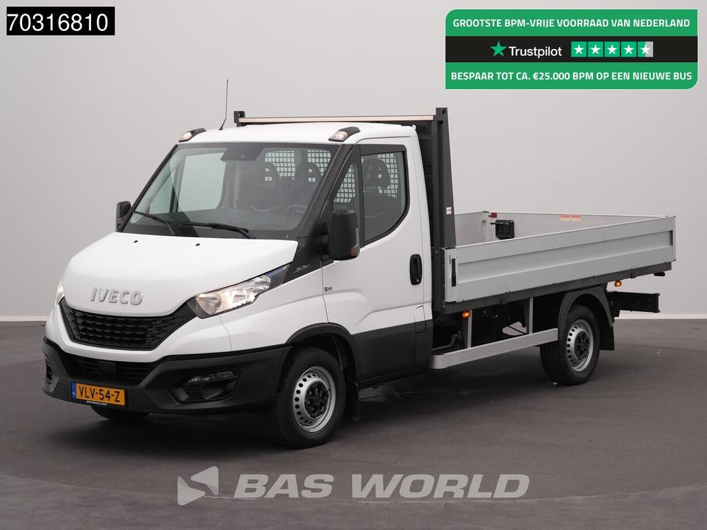 Iveco Daily 35S16 Open Laadbak 3,5t Trekhaak 160PK Navi Airc, Auto's, Bestelwagens en Lichte vracht, Stof, Gebruikt, Euro 6, Wit