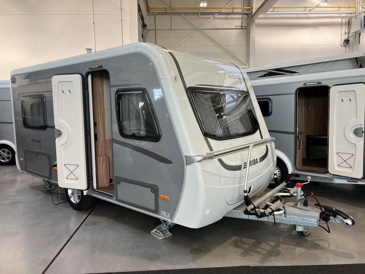 Eriba Nova Light 465 "Crystal zilver" Compacte en luxueus, Caravans en Kamperen, Caravans, Bedrijf, tot en met 4, 1000 - 1250 kg