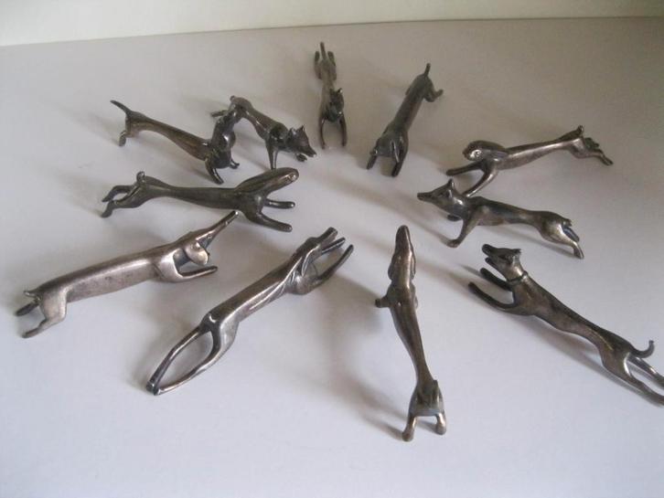 11 WMF messenleggers verzilverd, Antiek en Kunst, Curiosa en Brocante, Ophalen of Verzenden