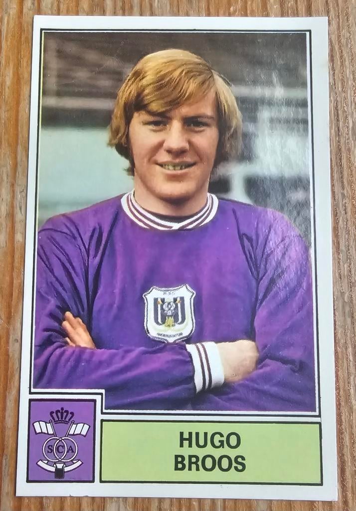 Panini Football 72-73 #12 Hugo Broos RSC Anderlecht Voetbal!, Ophalen of Verzenden, Zo goed als nieuw, Sticker