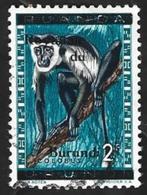 1 Postzegel Burundi1962 Opdruk op postzegel, Ophalen of Verzenden, Gestempeld, Dier of Natuur