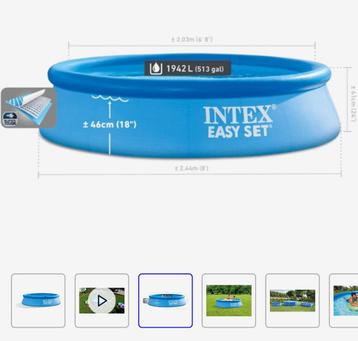 Intex zwembad 244x61 met allerlei accessoires beschikbaar voor biedingen