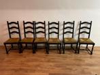 Klassiek retro houten stoelen 6 stuks voor 10 euro samen, Vijf, Zes of meer stoelen, Gebruikt, Hout, Zwart