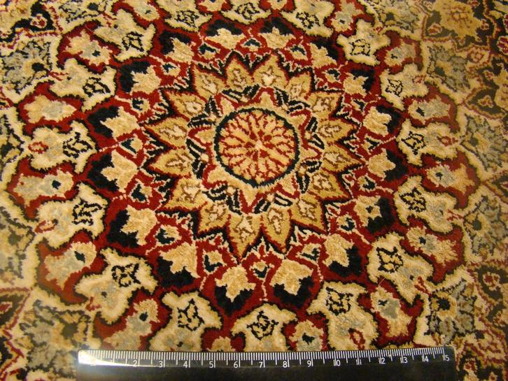 DICHT ROND VLOERKLEED - GHOUM wol en ZIJDE 160 cm in BE., Antiek en Kunst, Antiek | Tapijten, Tafelkleden en Textiel, Ophalen