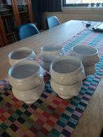 10 soepkommen met leeuwenkopjes in wit porcelein, Huis en Inrichting, Ophalen of Verzenden, Zo goed als nieuw