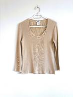 Gerard Darel Pablo top – 100% katoen – Maat 4 – elegant, Taille 42/44 (L), Beige, Comme neuf, Manches longues