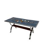 Tegeltafel met 21 tegels, gesigneerd ''Ledu'', Verzenden