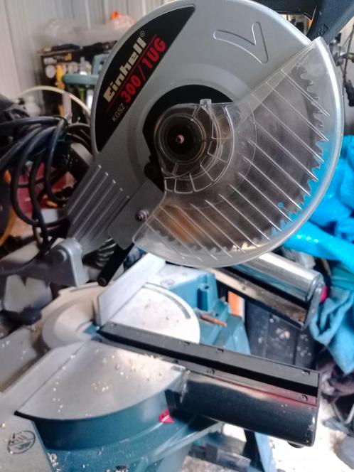 Scie à onglet radiale avec pied et rouleau, Doe-het-zelf en Bouw, Gereedschap | Zaagmachines, Zo goed als nieuw, Afkortzaag, 1200 watt of meer