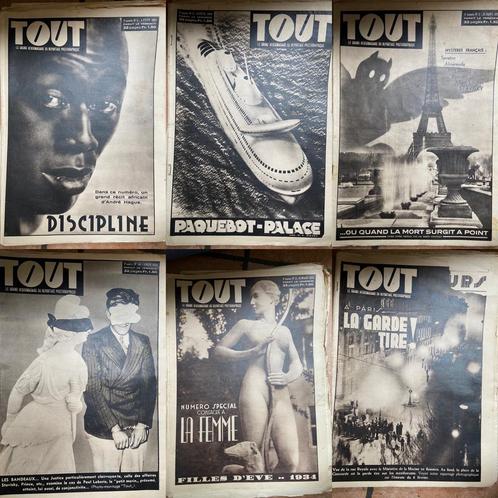 Zeldzame oude geïllustreerde kranten "TOUT" uit 1934-33, Verzamelen, Tijdschriften, Kranten en Knipsels, Ophalen of Verzenden