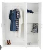 Ikea kleerkast Dombas wit 180x140x50, Ophalen, Gebruikt, 100 tot 150 cm, 150 tot 200 cm