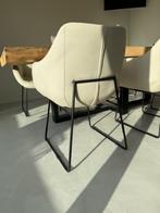 6 Kuipzetels, Huis en Inrichting, Stoelen, Ophalen, Wit, Zo goed als nieuw, Metaal