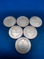 Zilveren  6x2 franken Albert 1910 /1912/1912, Argent, Enlèvement ou Envoi, Argent