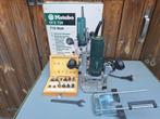Metabo OfE728 bovenfrees + frezenset, Doe-het-zelf en Bouw, Ophalen of Verzenden, Zo goed als nieuw, Bovenfrees, Metabo