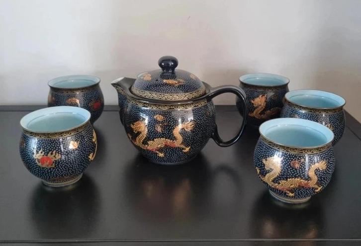 Mooi Chinees porselein theeservies, Huis en Inrichting, Keuken | Servies, Gebruikt, Compleet servies, Overige stijlen, Porselein