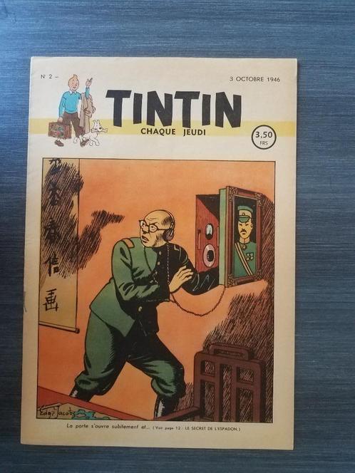 Le journal de TINTIN (1946) - N 2 - EO, Collections, Personnages de BD, Comme neuf, Livre ou Jeu, Tintin, Enlèvement ou Envoi