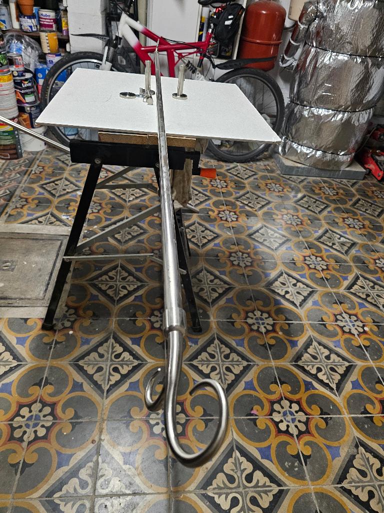 Gordijnstangen van roestvrij staal, Huis en Inrichting, Stoffering | Gordijnen en Lamellen, Gebruikt, Minder dan 100 cm, 200 cm of meer